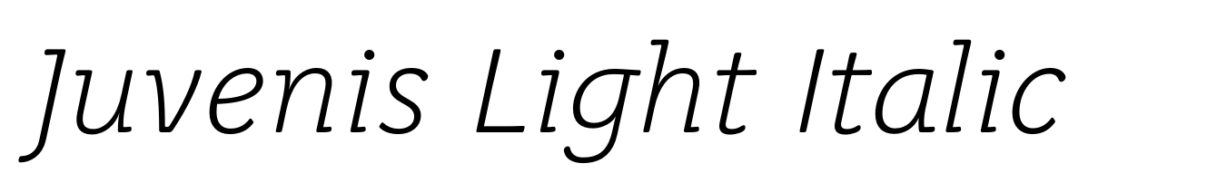 Juvenis Light Italic